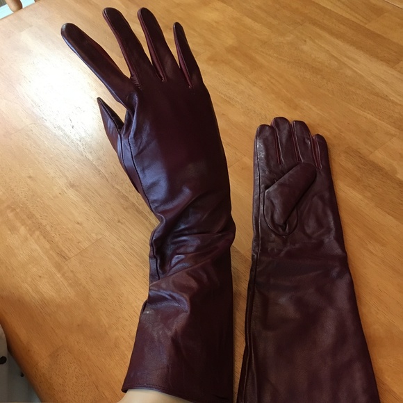 a new day Accessories - NWT A NEW DAY BURGUNDY XLONG LADIES LEATHER GLOVES